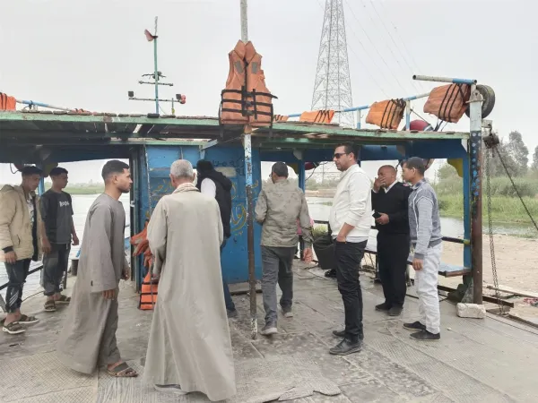 استمرار متابعة عمل المعديات النهرية بالمنيا خلال إجازة عيد الفطر