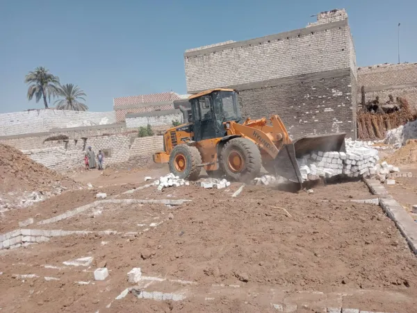 إزالة فورية ل ٨حالة تعدى بالمنيا