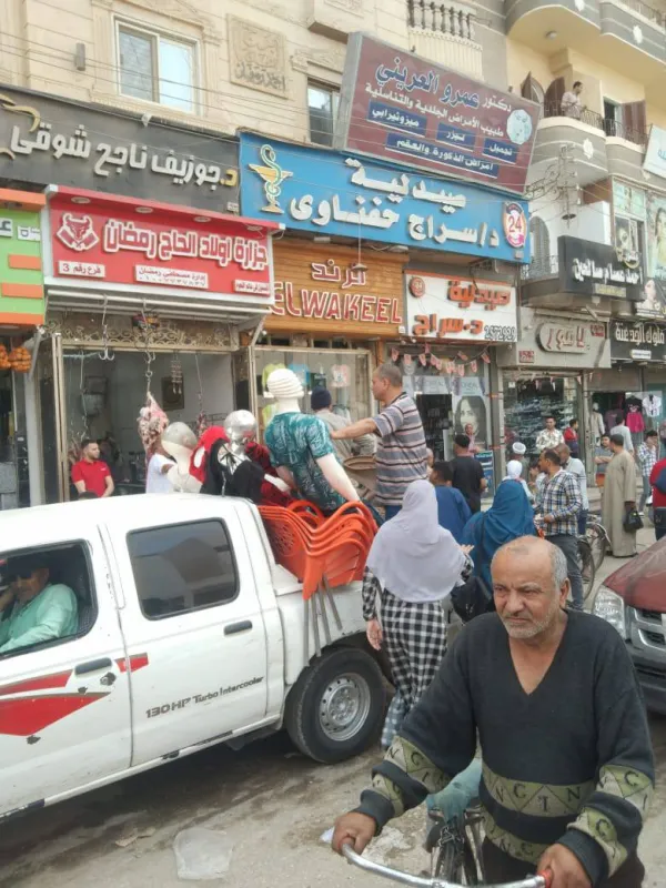 استجابة لشكاوى المواطنين بملوي حملة لإزالة الاشغالات