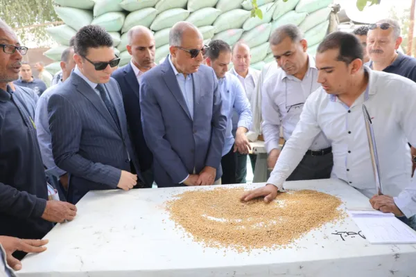 محافظ المنيا يتابع توريد القمح ويؤكد ووردنا 120 ألف طن حتى الآن