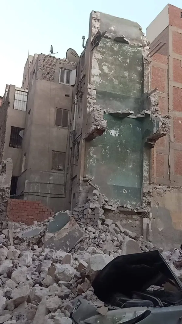 محافظ المنيا:العقار المنهار  صادر له قرار ازالة وغير مأهول بالسكان